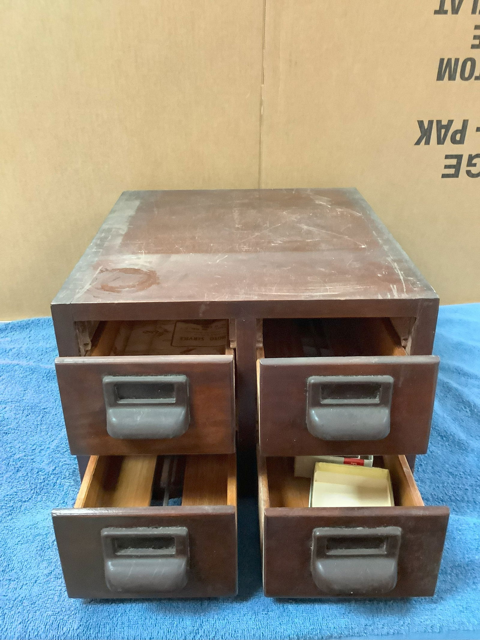 Vintage Wooden File Cabinet 9.5x14x16 (1 of 1)