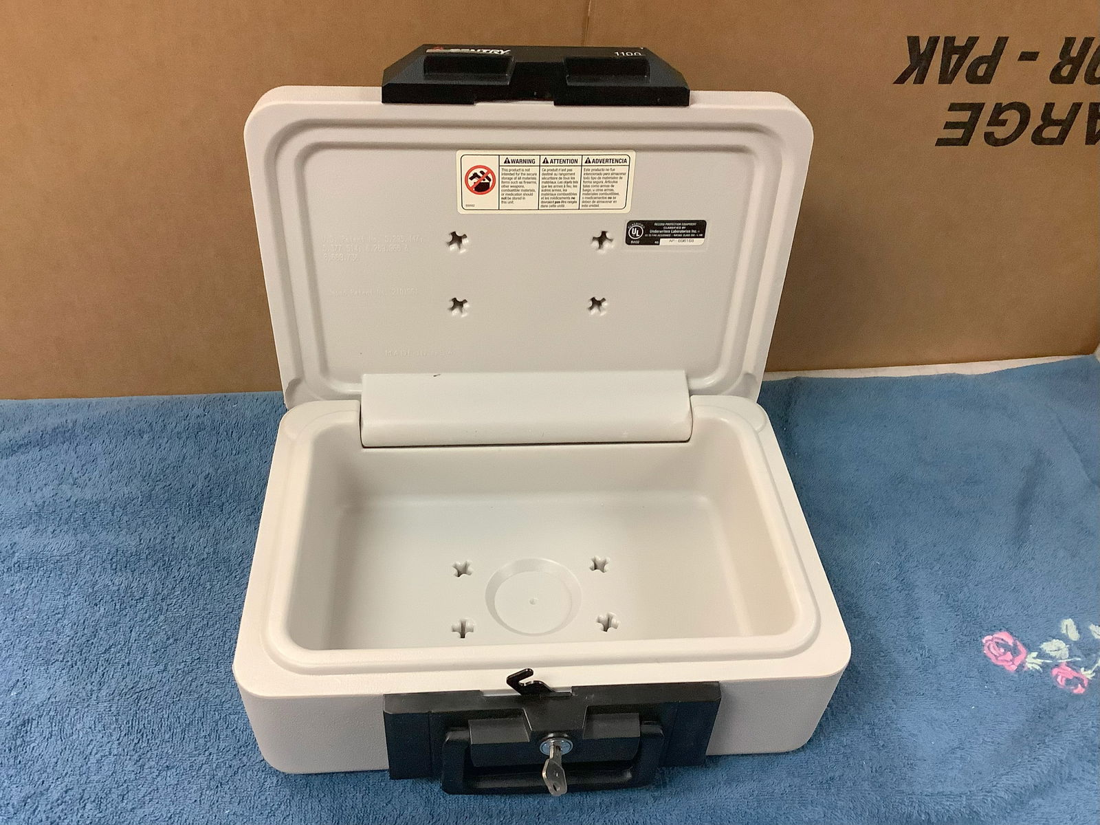 Sentry Safe with Key (1 of 1)