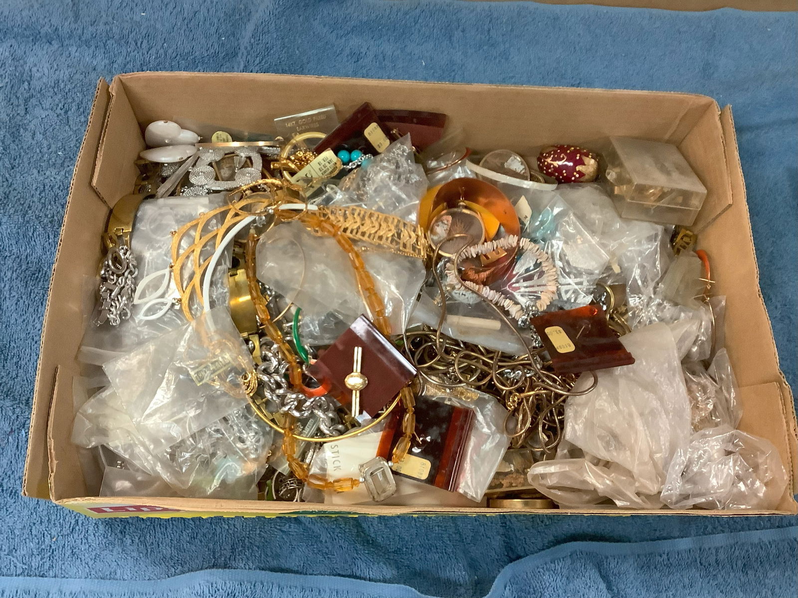 Silver Chain Bracelets, Gold Filled Hoop Earrings, Charms and Assorted Jewelry some gold plated (1 of 1)