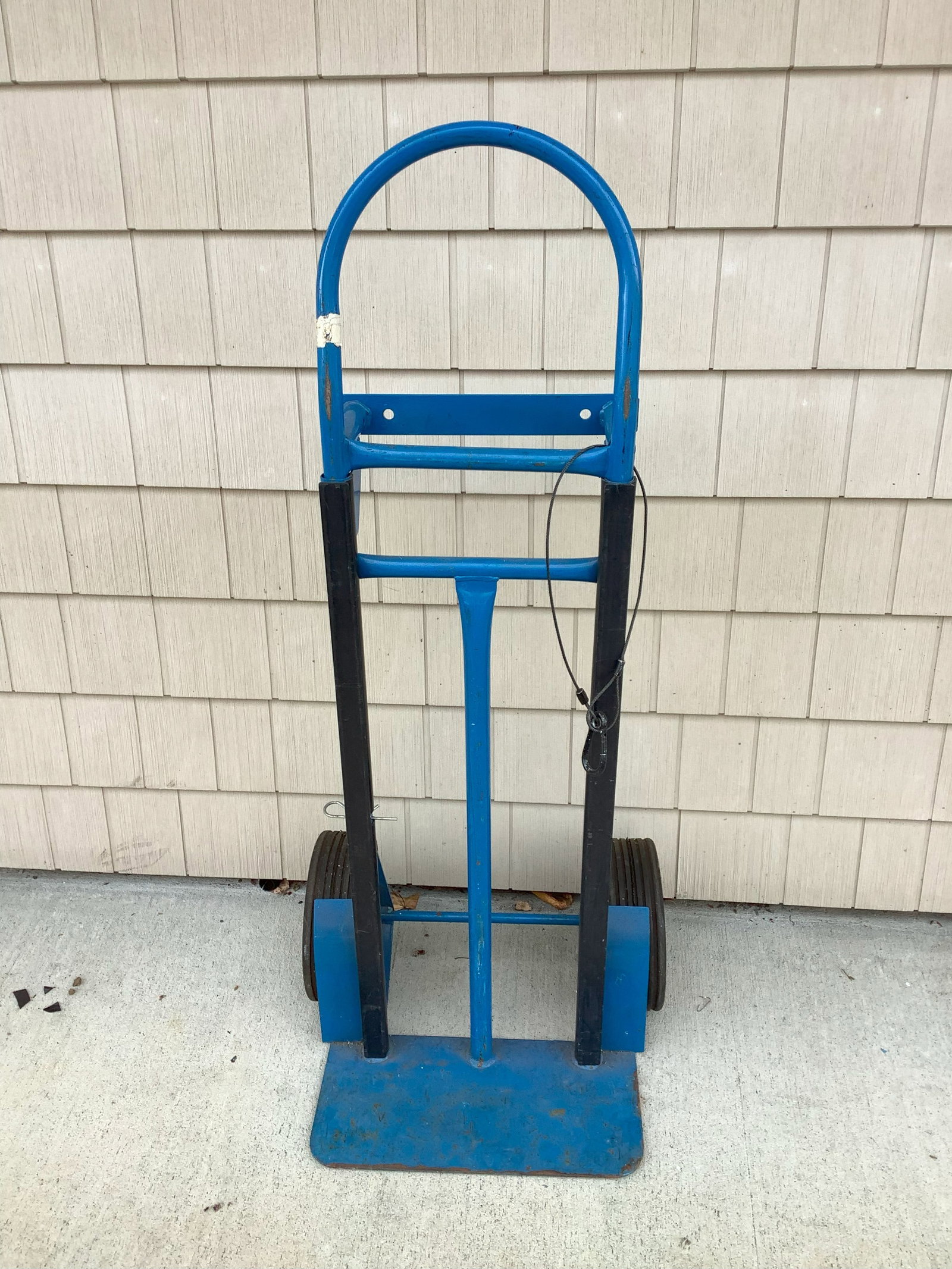 Blue Hand Truck/ Cart (Missing Caster Wheels) 50: Blue Hand Truck/ Cart (Missing Caster Wheels) 50”