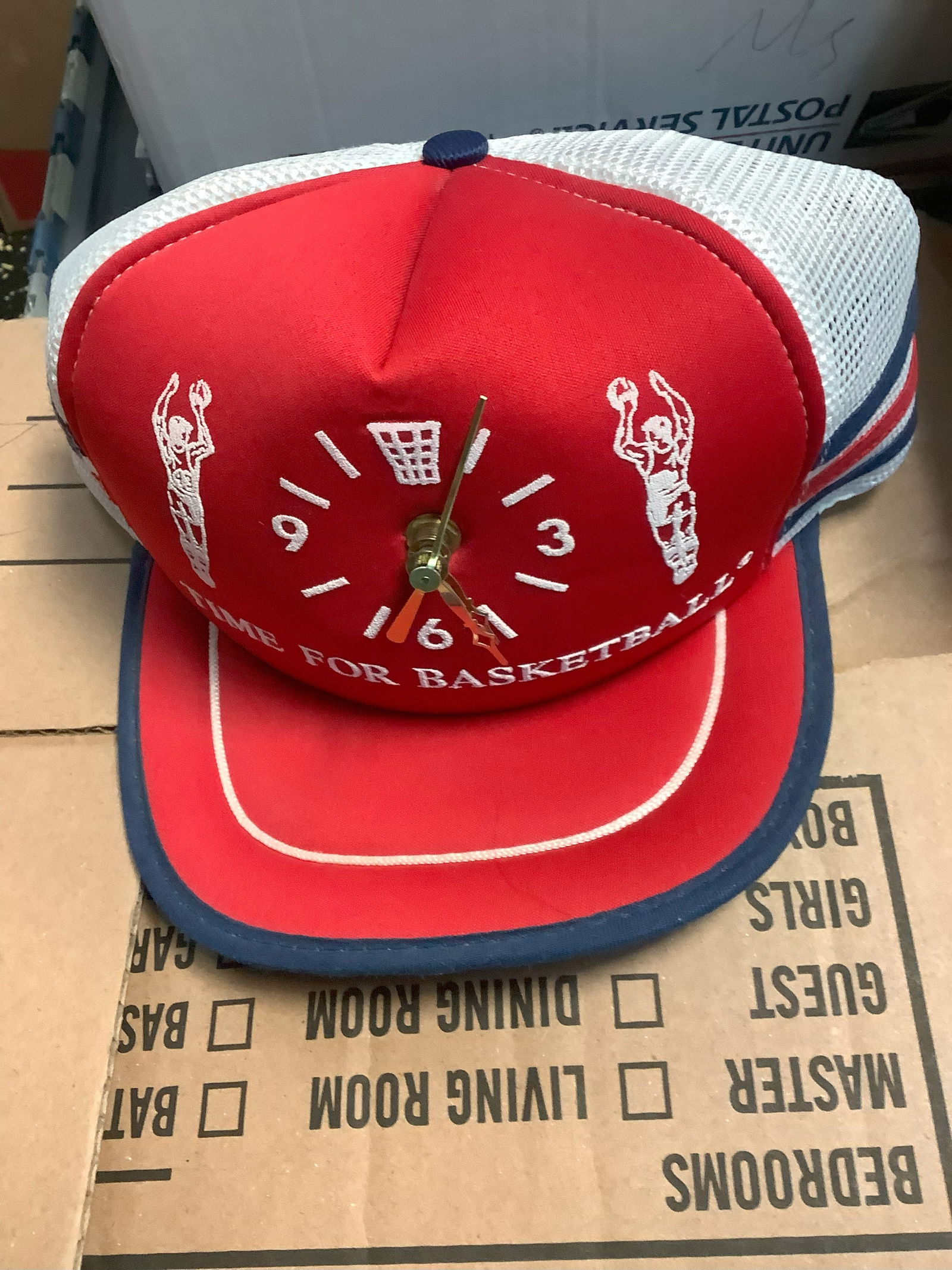 San-Sun “Time For Basket Ball?? Clock Hat (Battery Operated) (1 of 1)