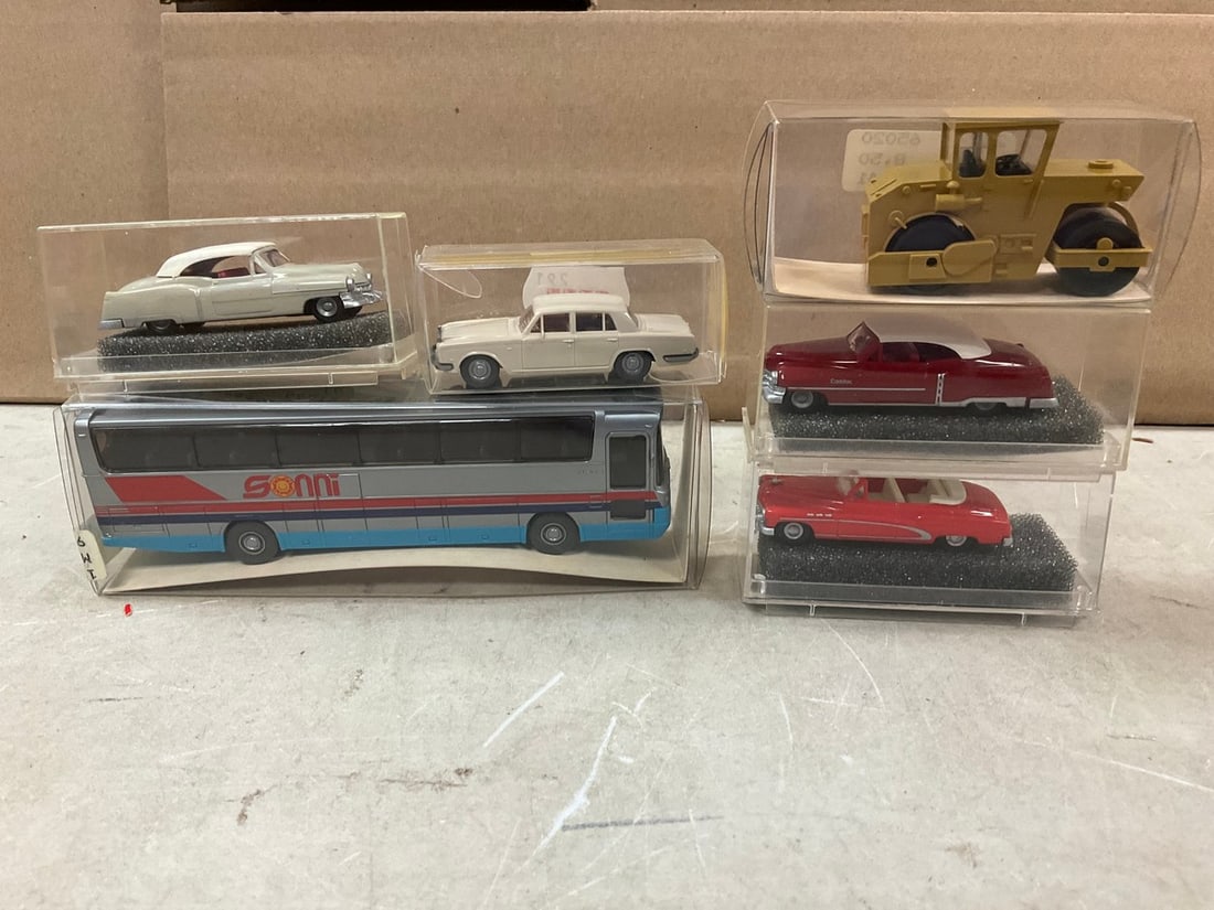 Lot of Assorted Vintage Collectible Toy Truck and Cars in Cases incl Wiking and Revell (1 of 1)