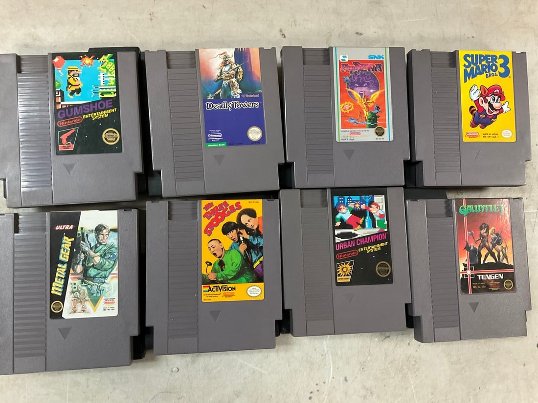 Lot of vintage Nintendo Games (Super Mario Bros 3, Deadly Towers, Metal Gear, etc) (1 of 1)