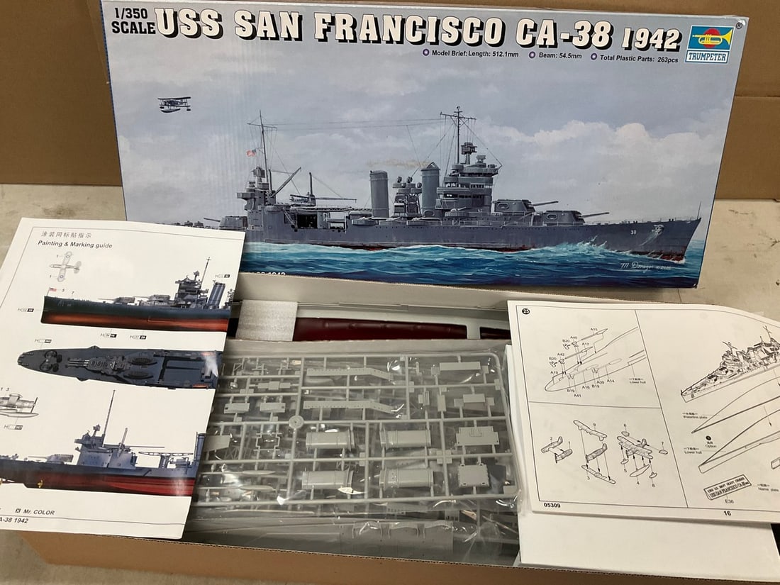Lot of USS San Francisco CA-38 1942 Boat Model (1 of 1)