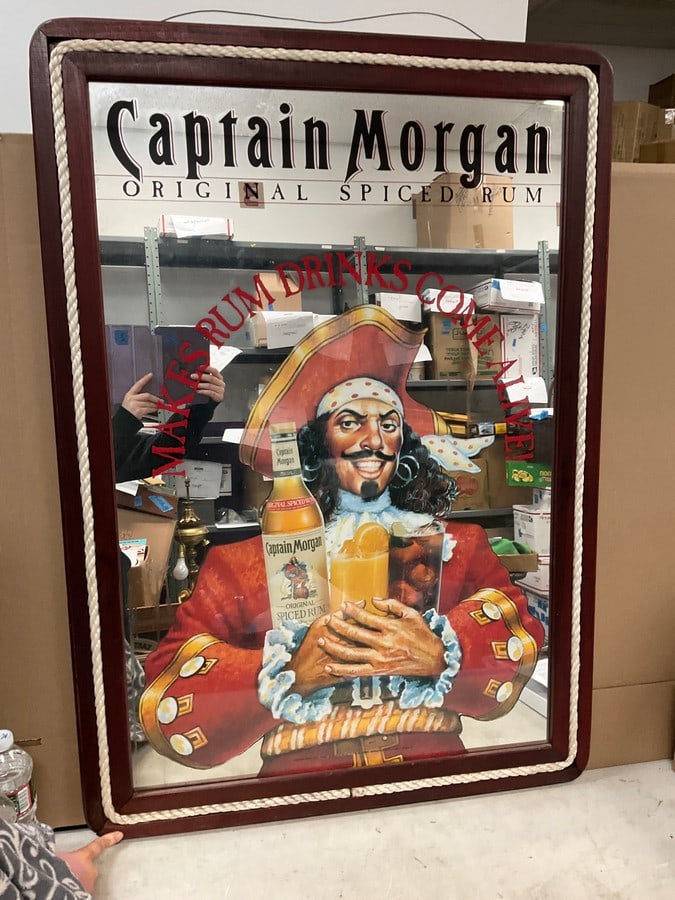 Captain Morgan original spiced Rum Framed Mirror (40x28.5) (1 of 1)