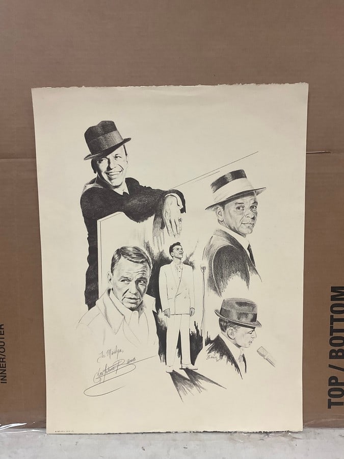 Black and white sketch signed sketch 26.5inx20in.: Black and white sketch signed sketch 26.5inx20in.