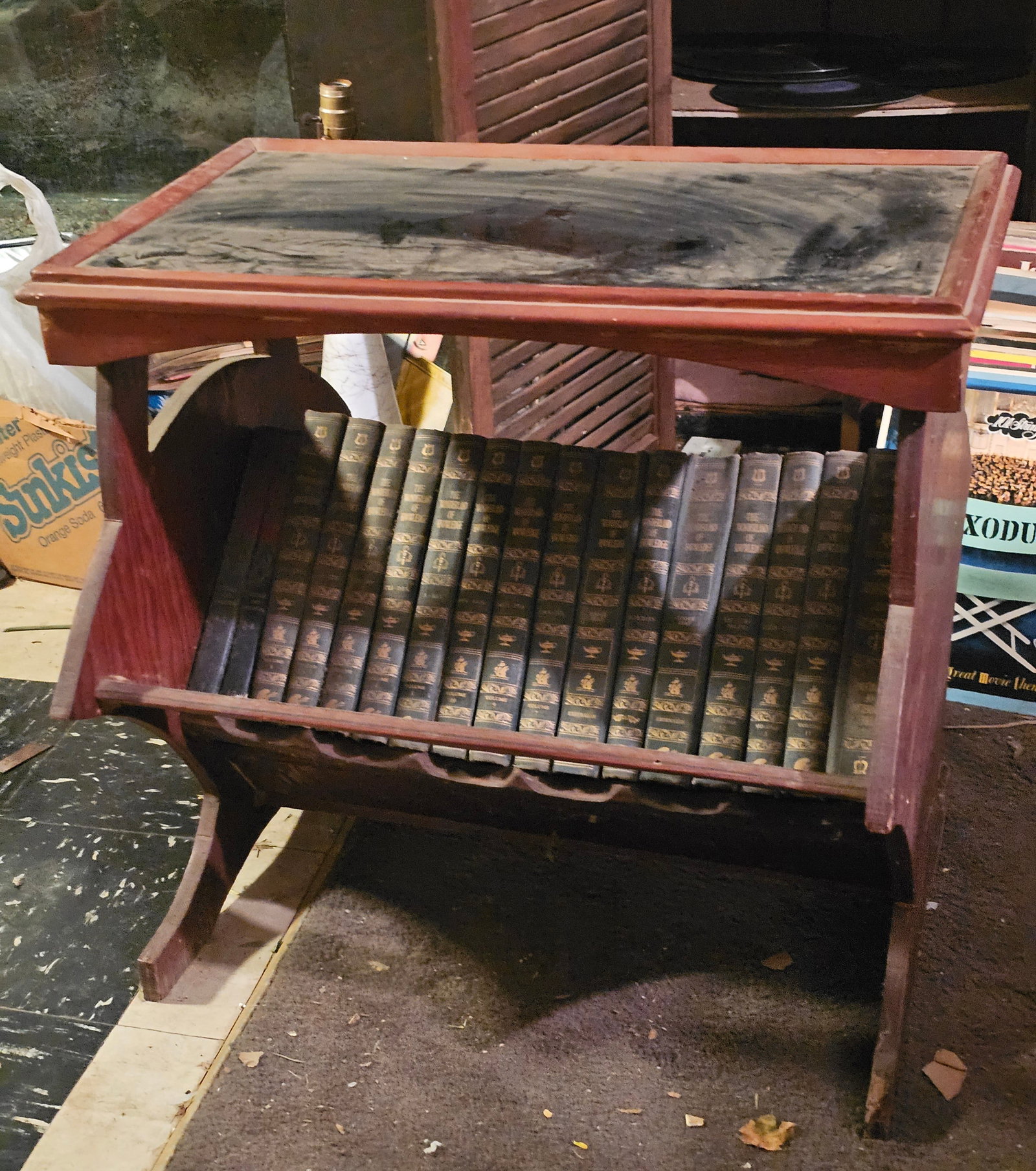 Vintage Bookshelf Accent Table and Books (1 of 2)