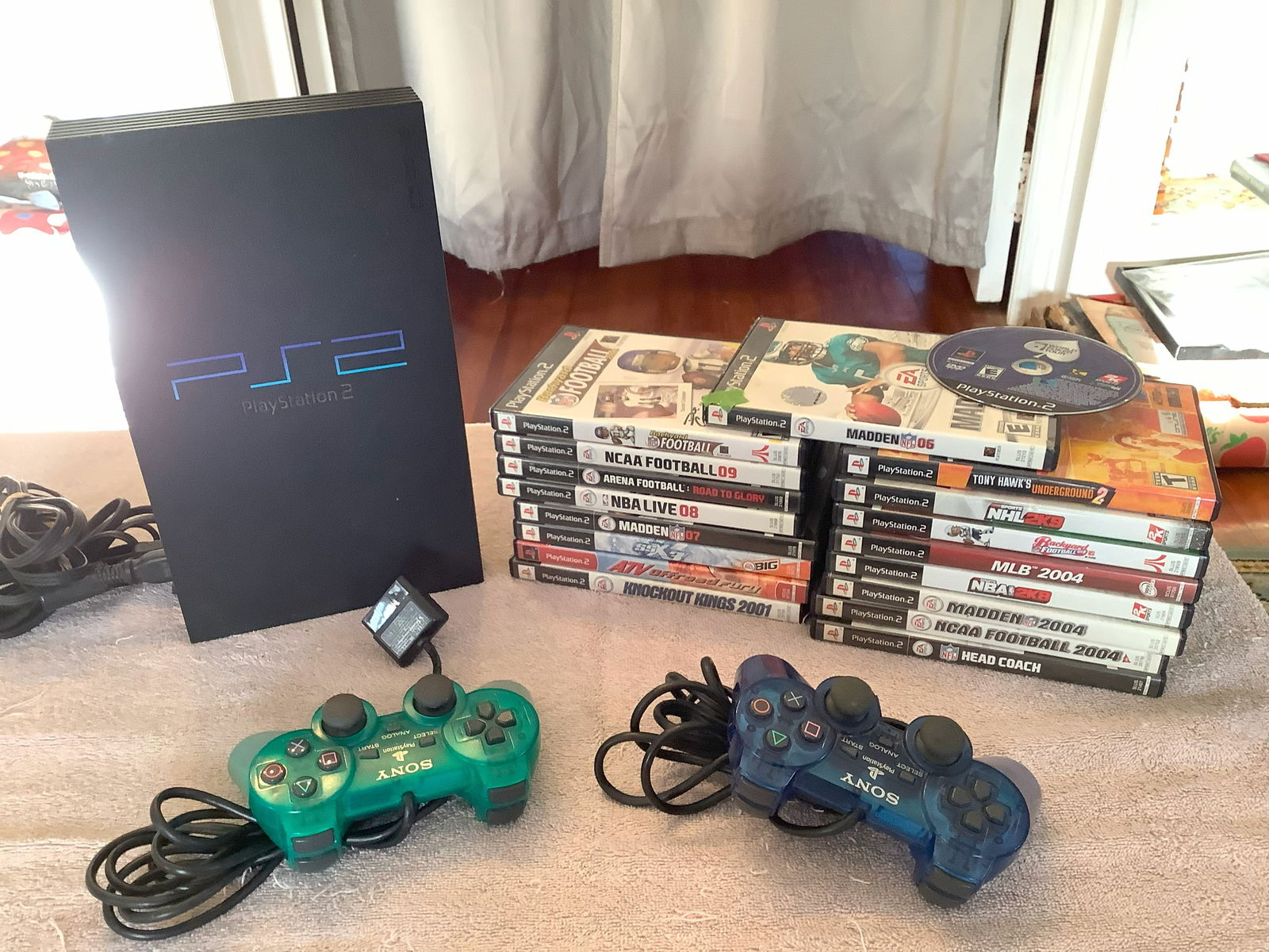 Play Station 2 Console, 2 Remote Controllers with Sports Games (1 of 1)