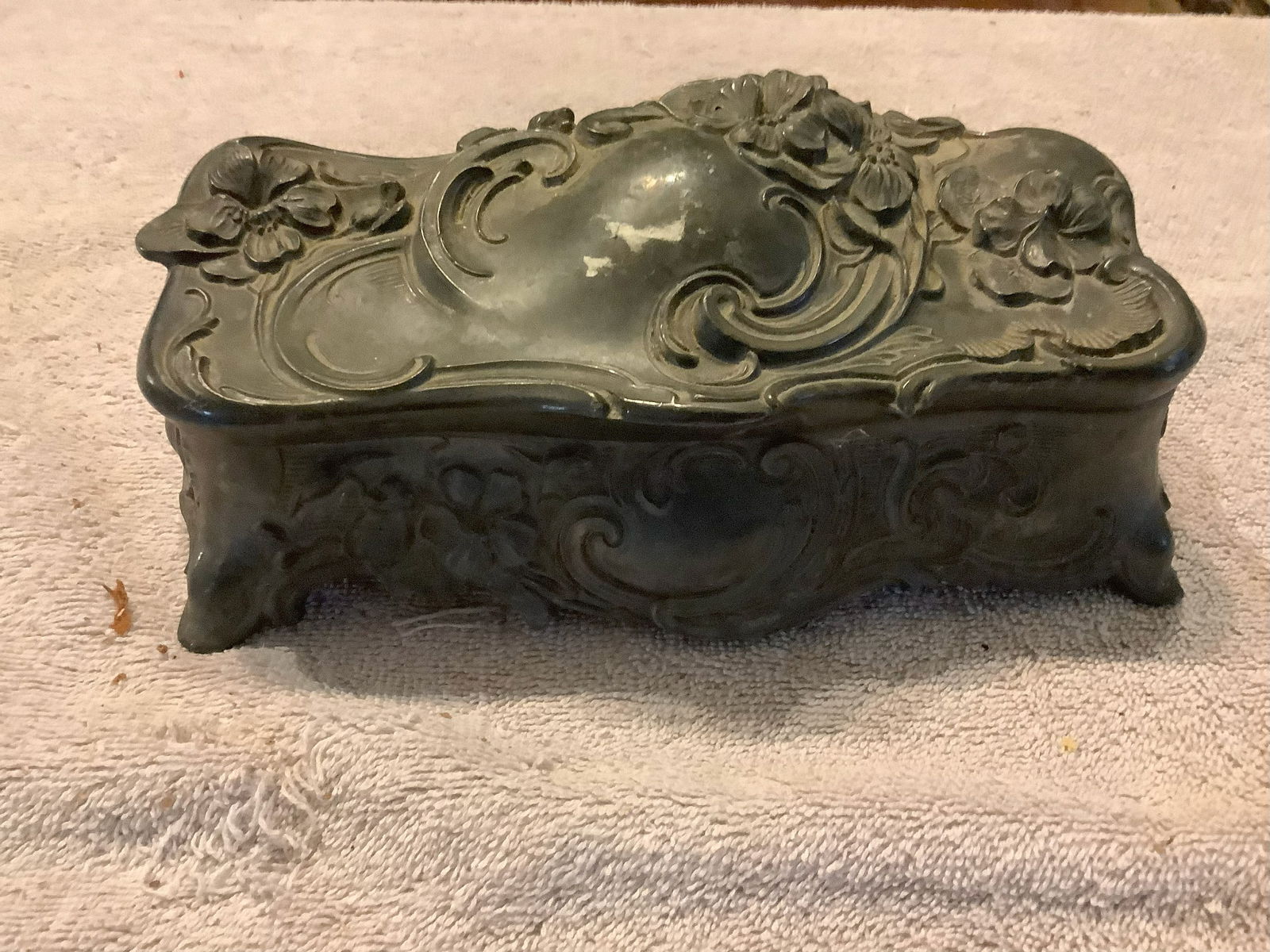 Silver Plated Lidded Trinket Dish (Lid Not Attached) (1 of 1)