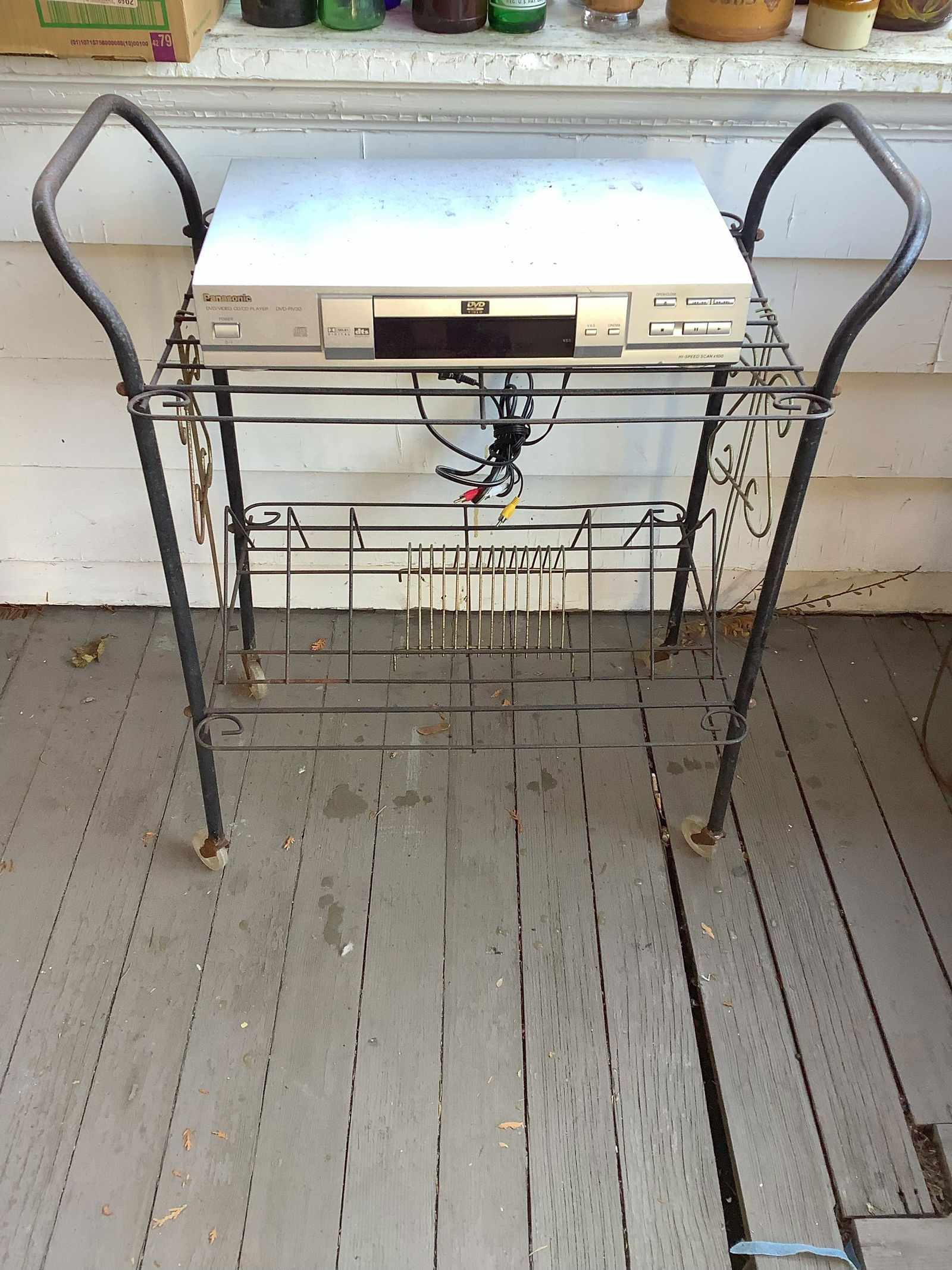 MCM Record Cart with Panasonic DVD Player (1 of 1)