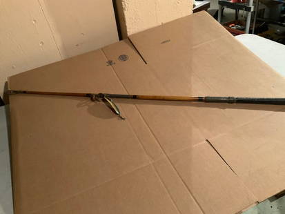 Vintage Bamboo 2 Piece Fishing Rod and Lure: Vintage Bamboo 2 Piece Fishing Rod and Lure