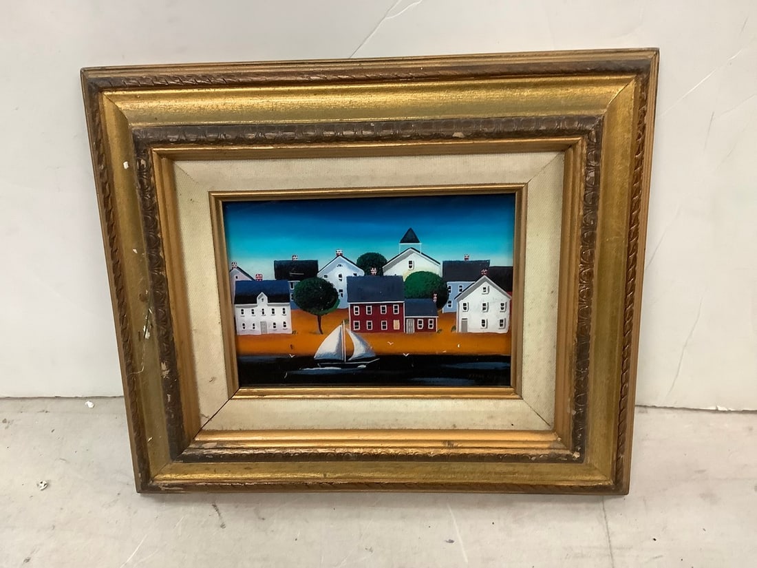 Steven Klein Down by The River Side Framed Painting 10 1/2x12" (1 of 1)