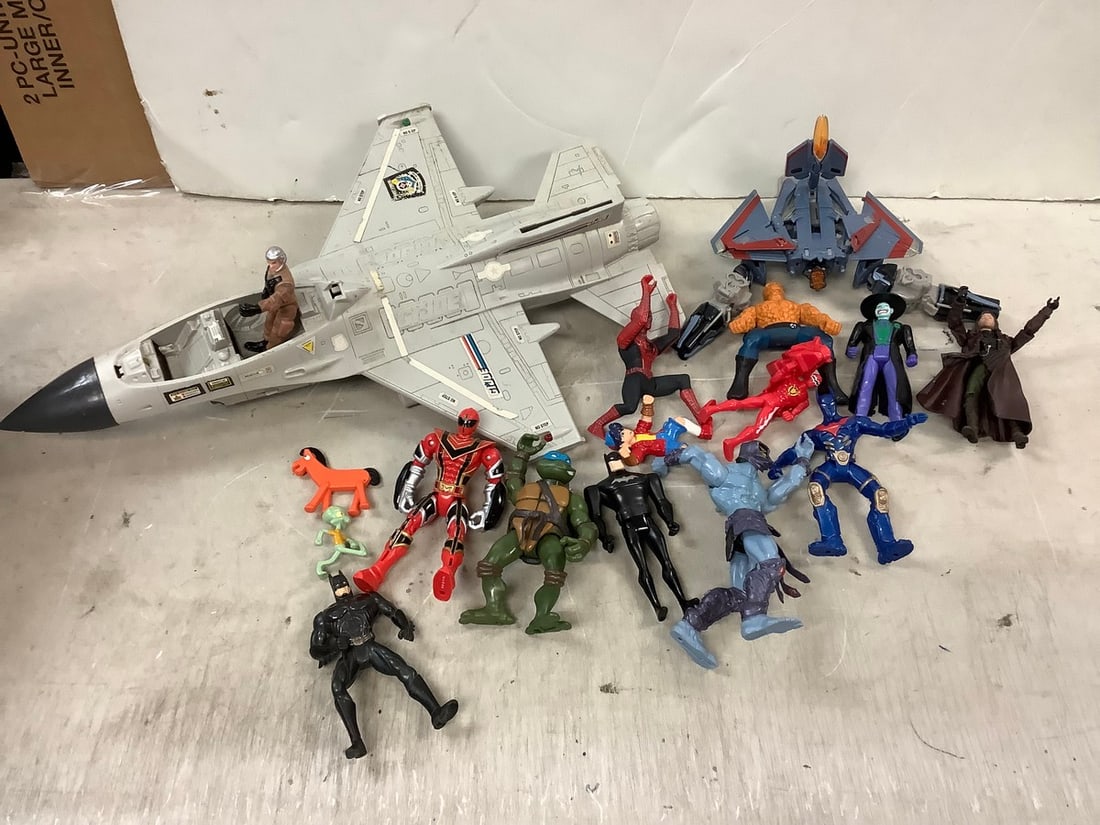 GI Joe Fighter Jet and Various Action Figures (1 of 1)