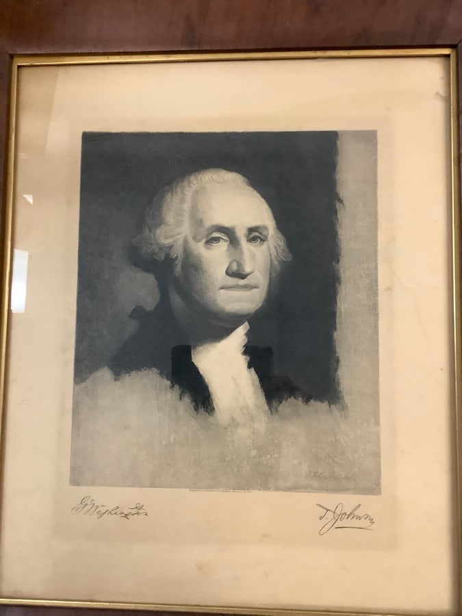 Framed George Washington 1913 Print Signed by Artist (1 of 1)