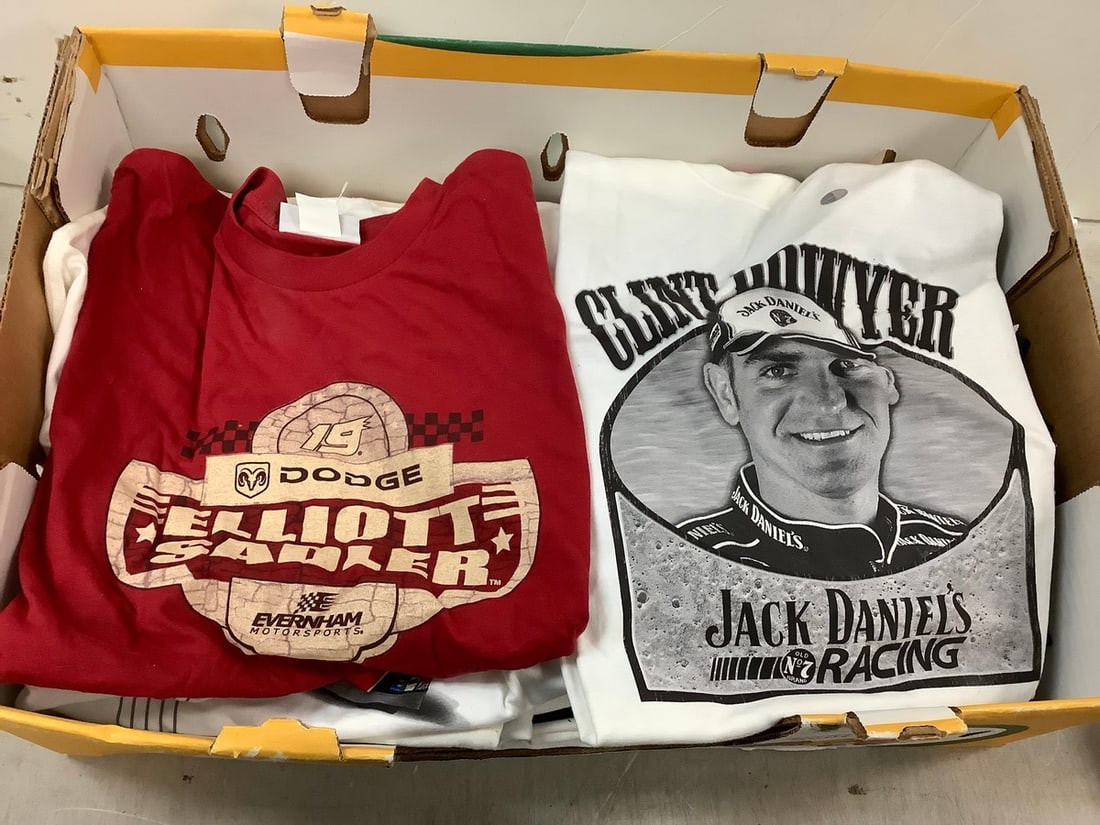 Lot of NASCAR, mountain dew and car brand shirts (1 of 1)