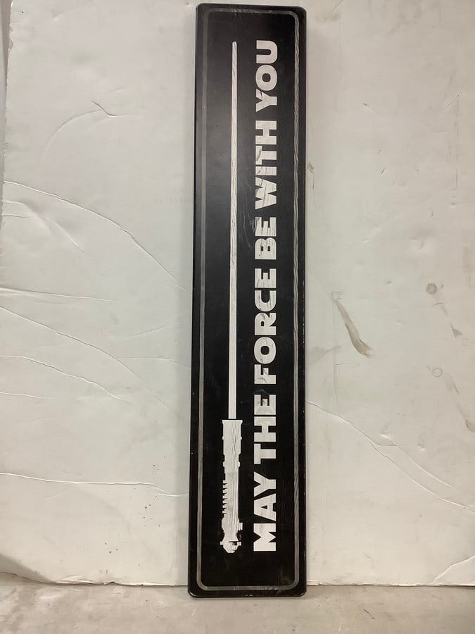 "May The Force Be With You" Wooden Hanging Decor (7x36) (1 of 1)