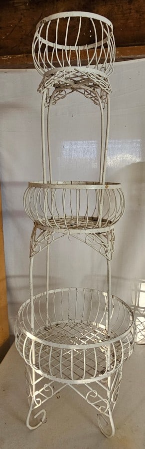3 Tiered Metal Planter over 4 feet tall (1 of 2)