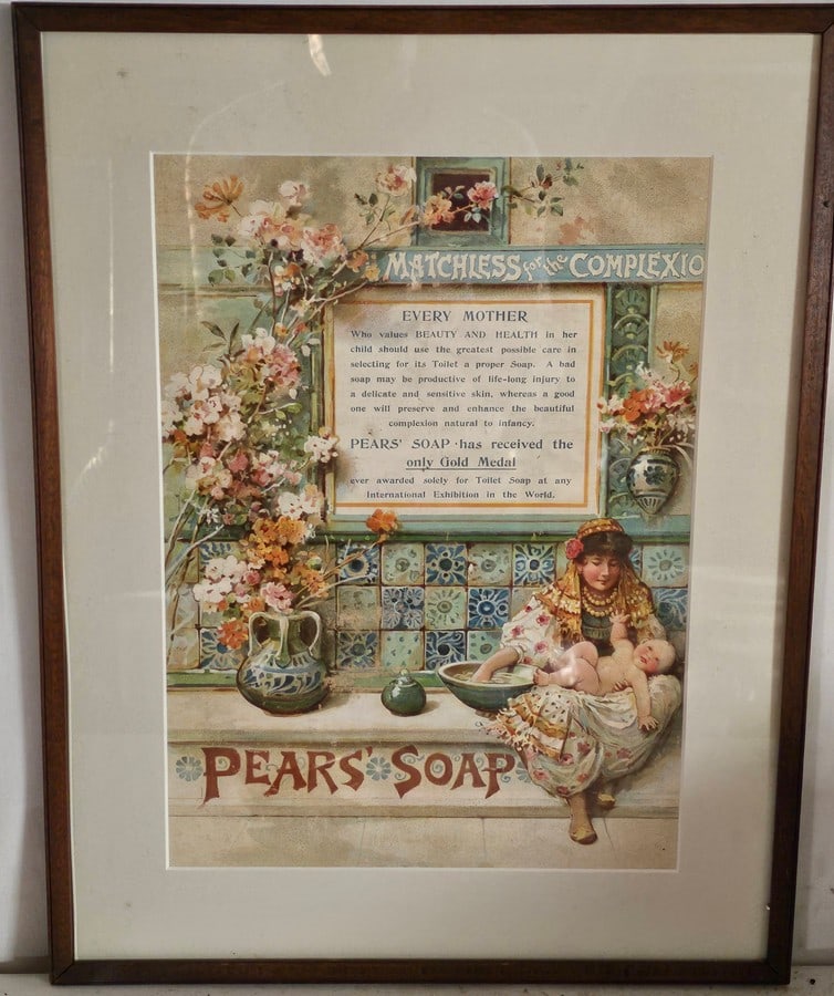 Framed Antique Pears' Soap Advertisement (1 of 1)