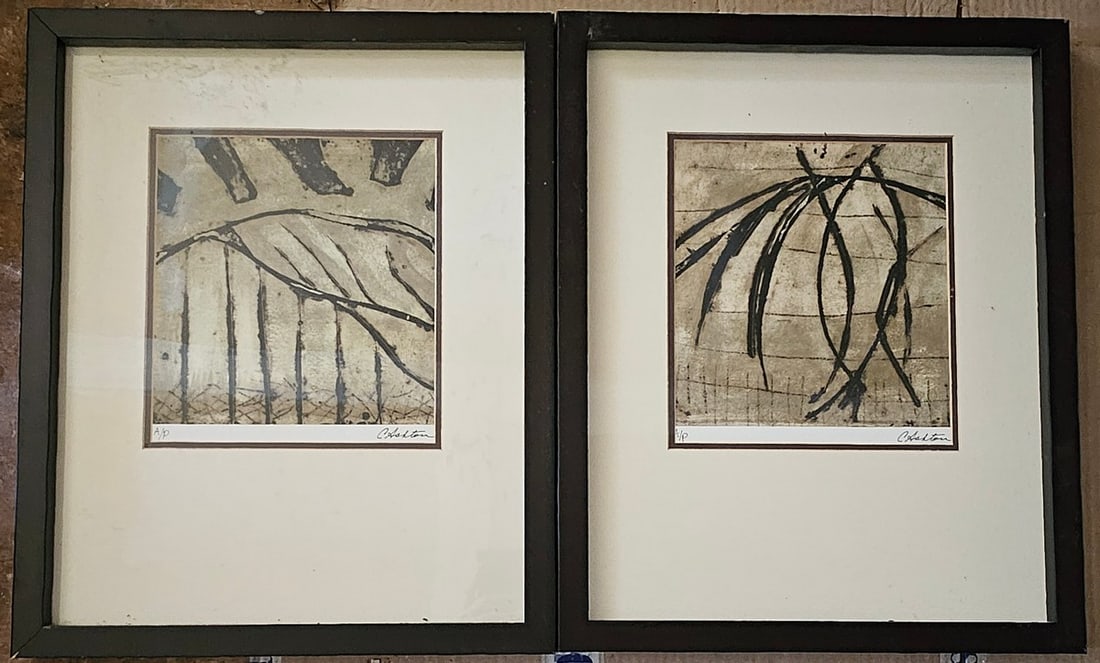 Pair of Framed C. Ashton Signed Prints (1 of 2)