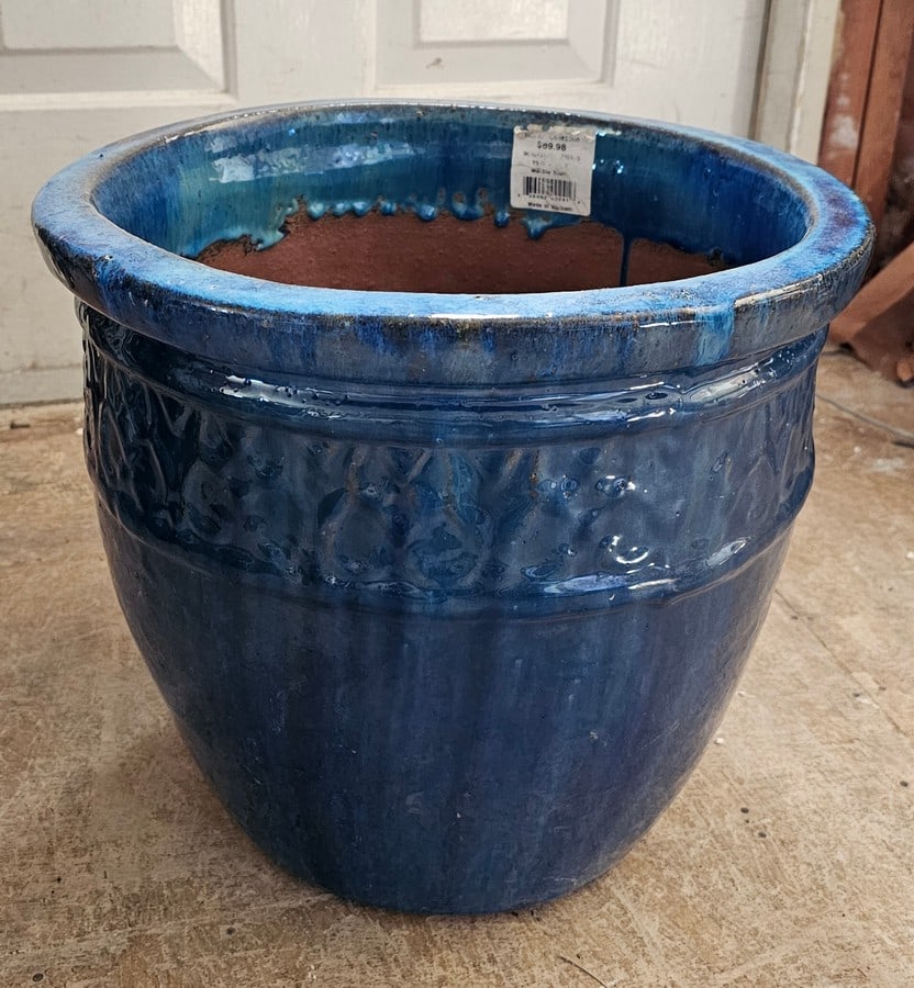 Large Ceramic Glazed Planter (1 of 2)