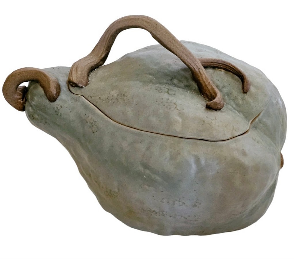 Ceramic Gourd Lidded Container (1 of 2)