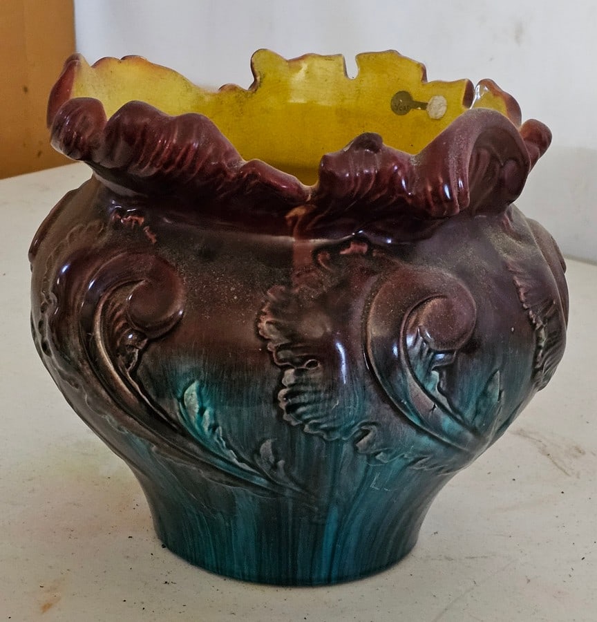 Signed England Vintage Ceramic Planter (1 of 2)