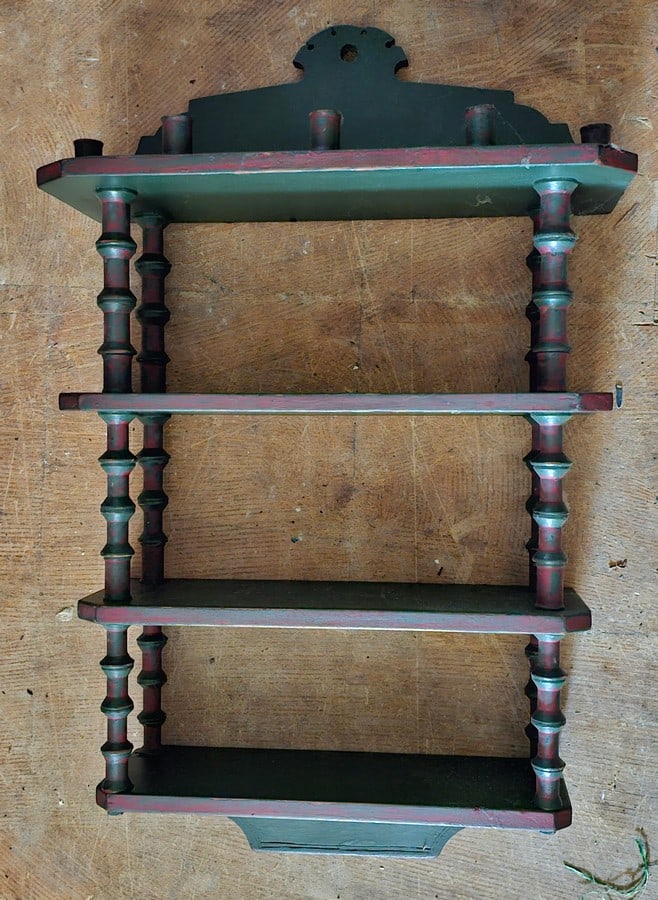 Vintage Wooden Wall Shelf: 32x16x7"