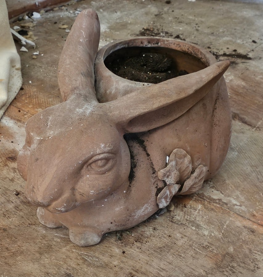 Terracotta Bunny Rabbit Planter (1 of 1)