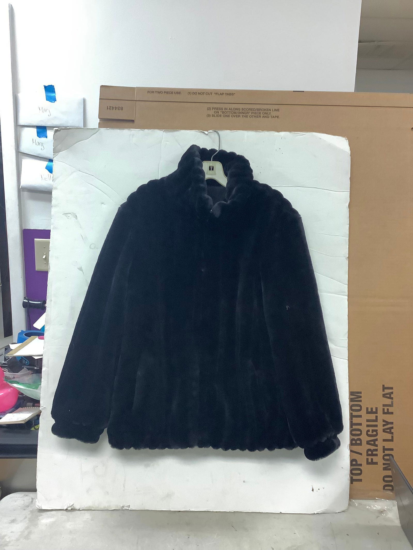 Black Fur jacket size unknown (1 of 1)