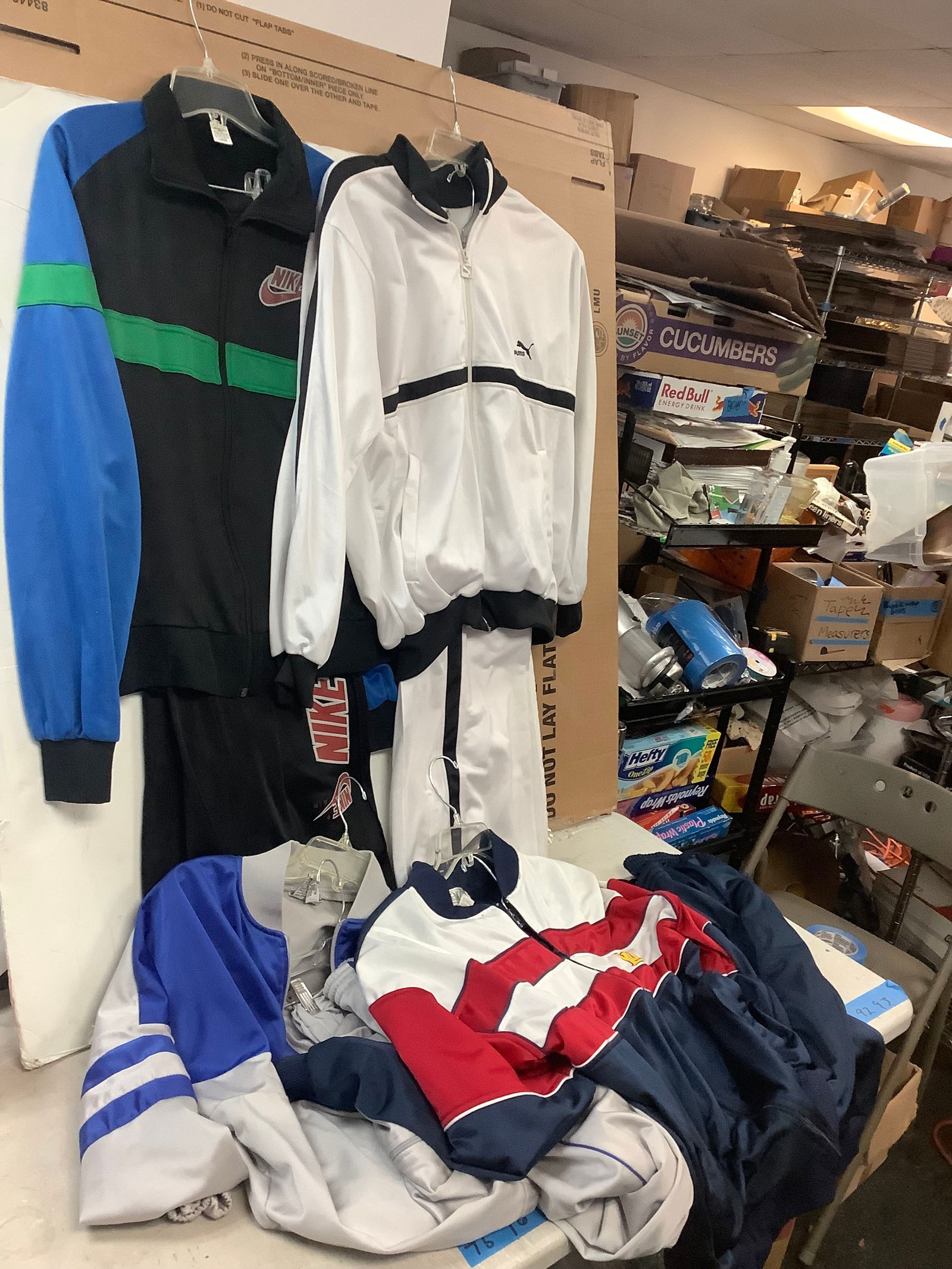 Lot of nike, puma medium, and more complete track suits all large except for puma (1 of 1)