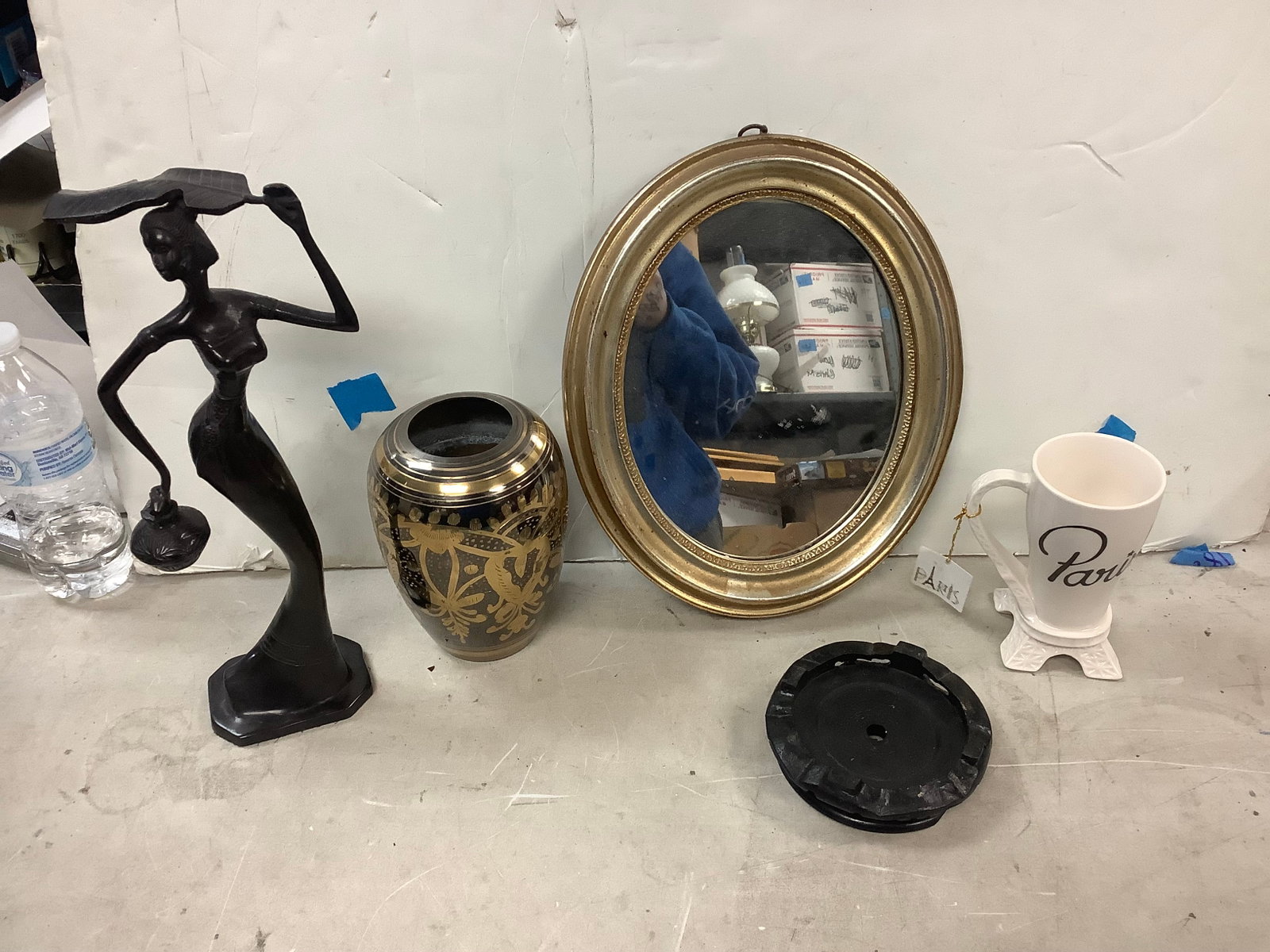 Lot of paris mug, statue 13.5 tall and more: Lot of paris mug, statue 13.5 tall and more