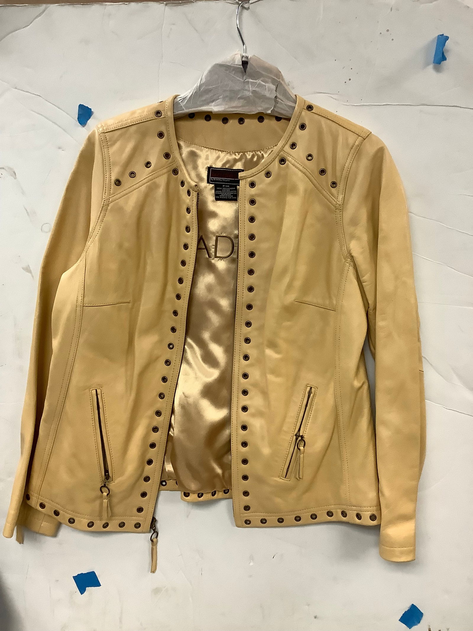 Size P-M Bradley Bayou Genuine Leather Yellow Jacket (1 of 1)