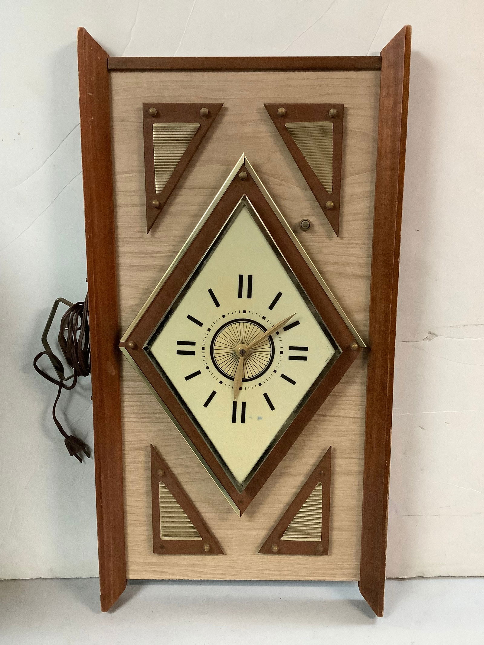 Wooden clock 13.5in.x26.5in.: Wooden clock 13.5in.x26.5in.