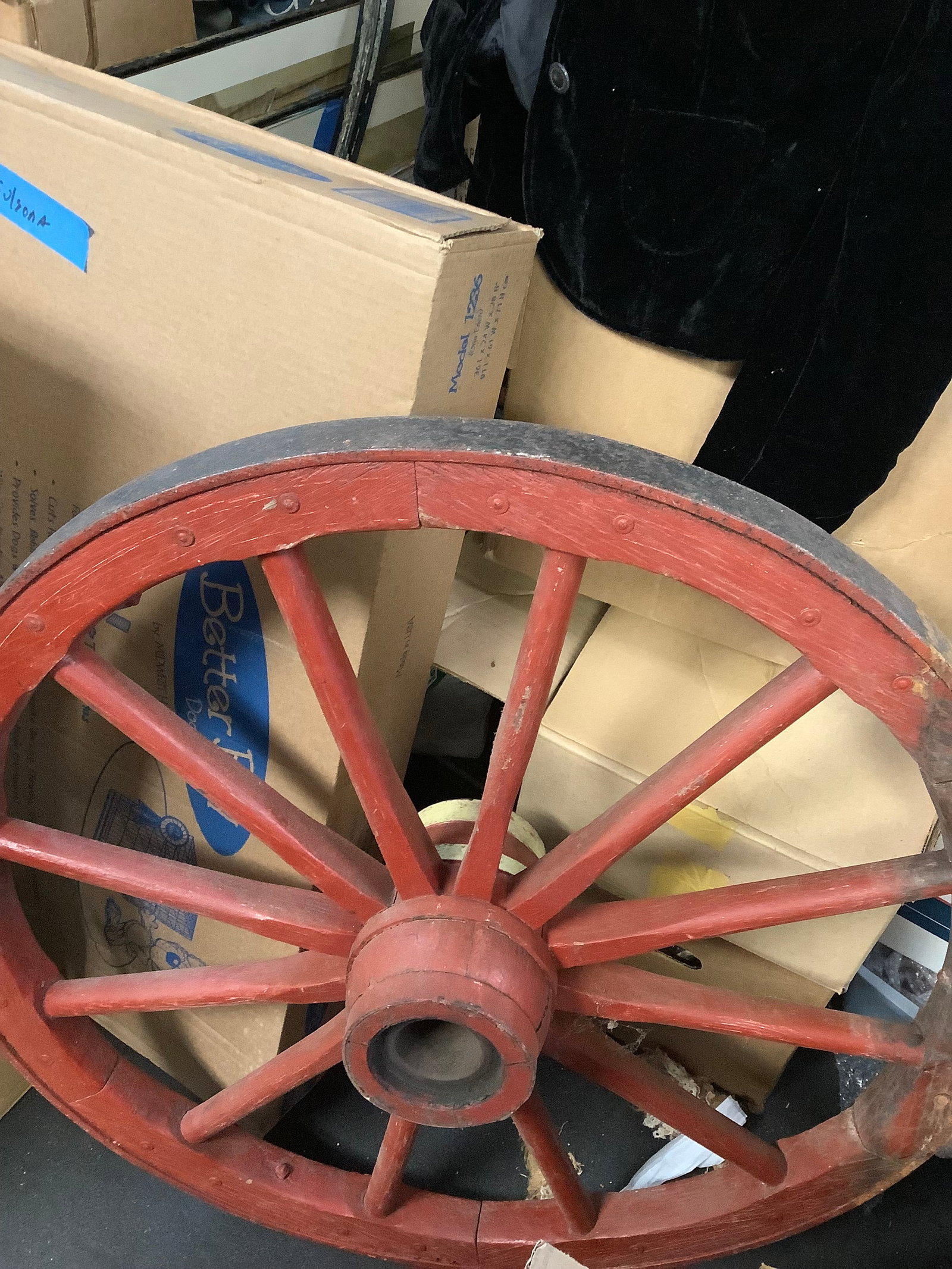 Red wheel about 3ft. long: Red wheel about 3ft. long
