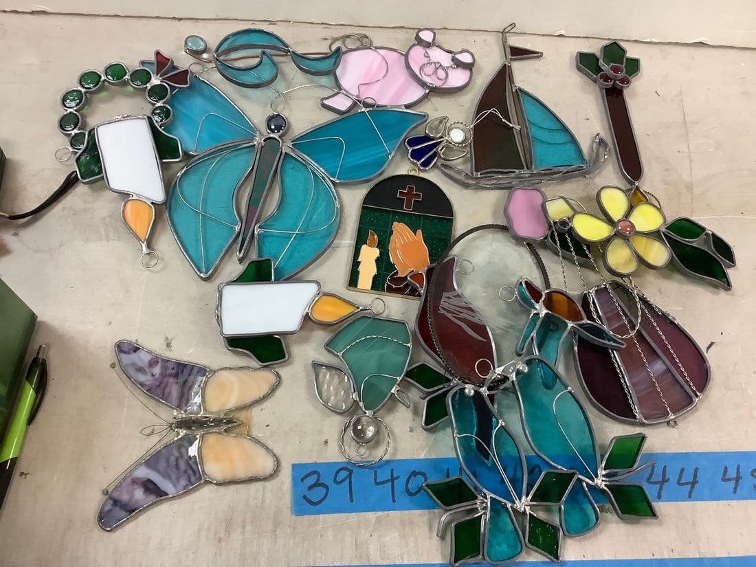 Lot of stain glass sun catchers (1 of 1)