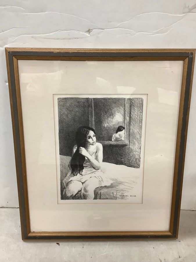 framed sketch r soyer 19.25 x16.5 (1 of 1)