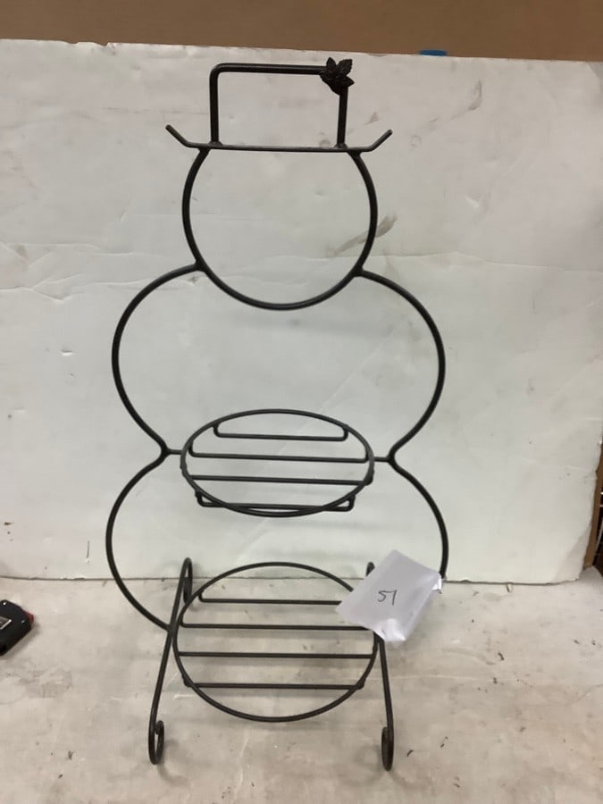 WROUGHT iron santa planter stand: WROUGHT iron santa planter stand