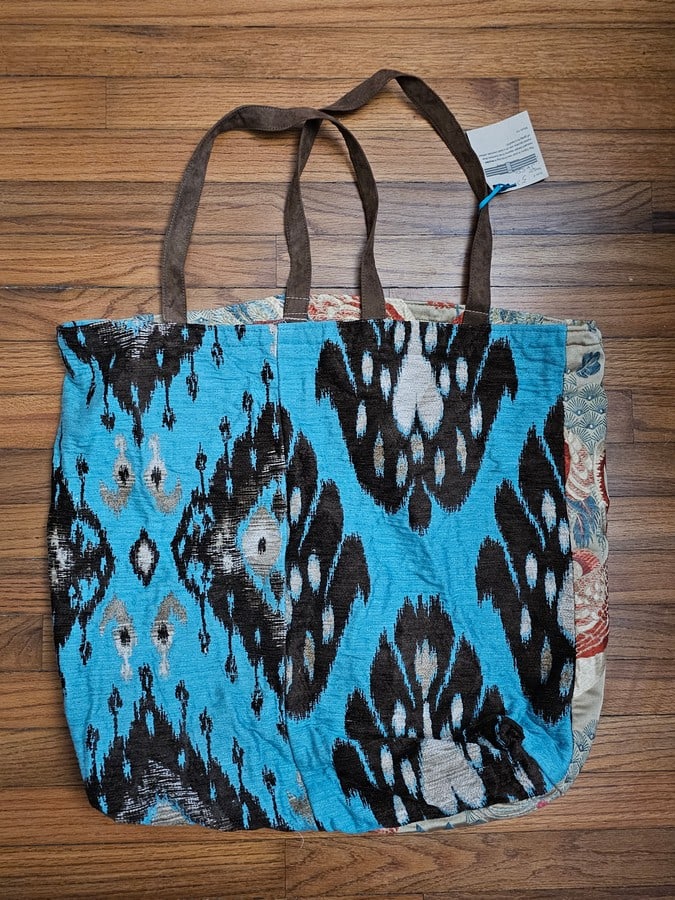 Large Bohemian Erda Tote Bag Made from Recycled Materials: Large Bohemian Erda Tote Bag Made from Recycled Materials