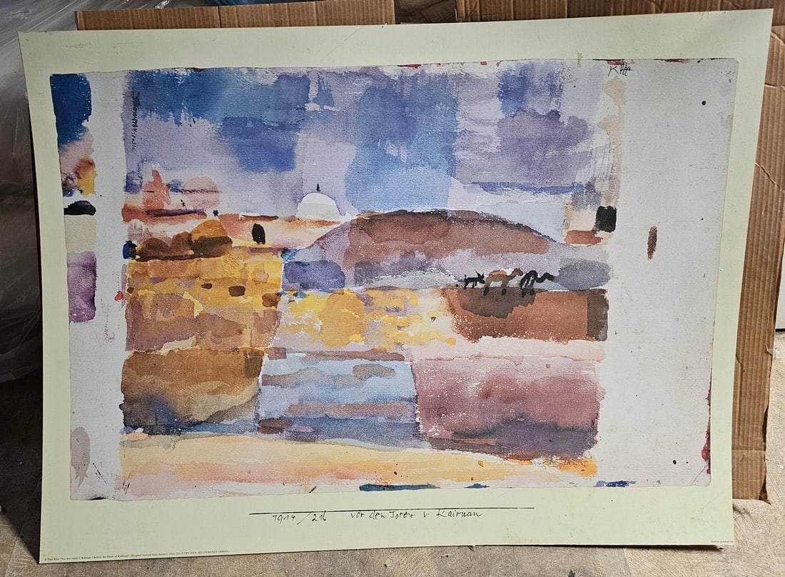 Art Poster Paul Klee:"Before the Gates of Kairouan" 35x47" (1 of 3)