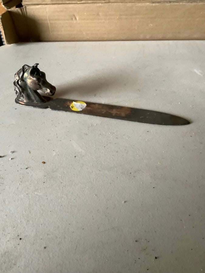 Bronze Horse Head letter opener - 8 inches: Bronze Horse Head letter opener - 8 inches