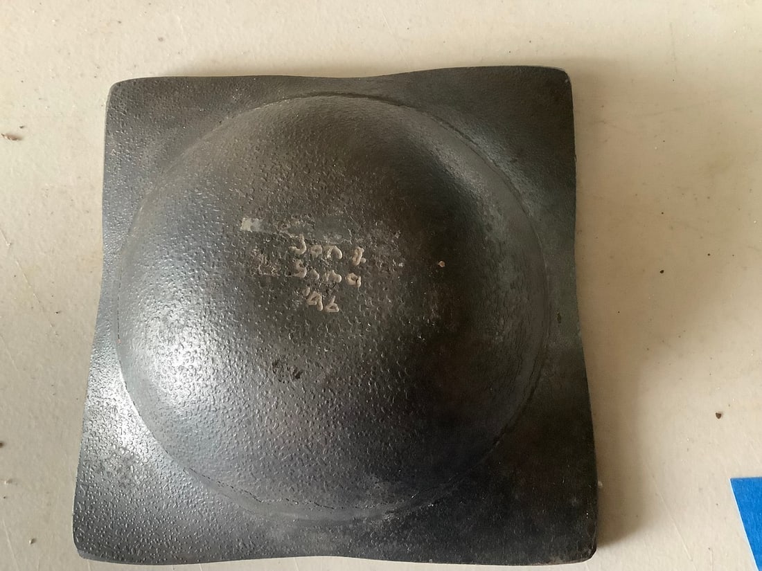 signed metal ashtray: signed metal ashtray
