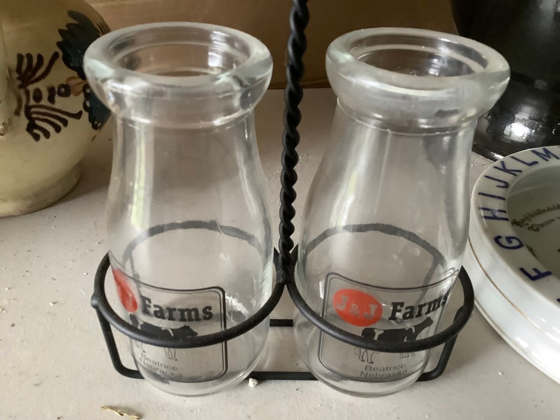J&J farms Nebraska milk bottles: J&J farms Nebraska milk bottles