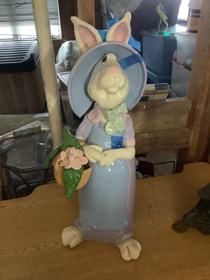 Large ceramic Easter Bunny - 25 inches tall (1 of 1)
