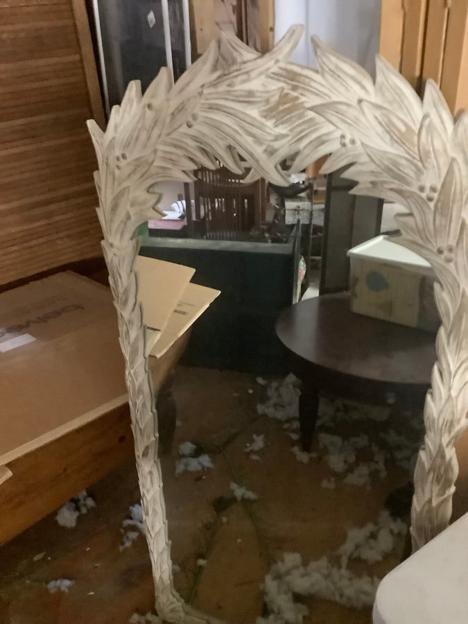 large wooden hanging mirror - 64 inches tall (1 of 1)