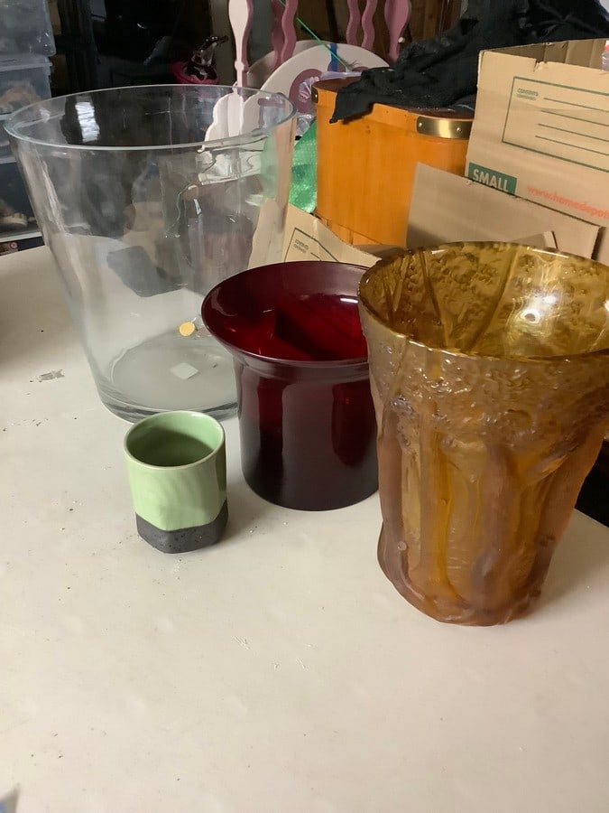 lot of various planters tallest is 12" tall: lot of various planters tallest is 12" tall