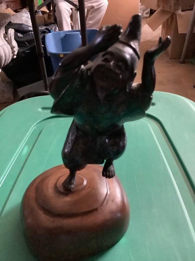 budda bronze statue 12" tall (1 of 1)