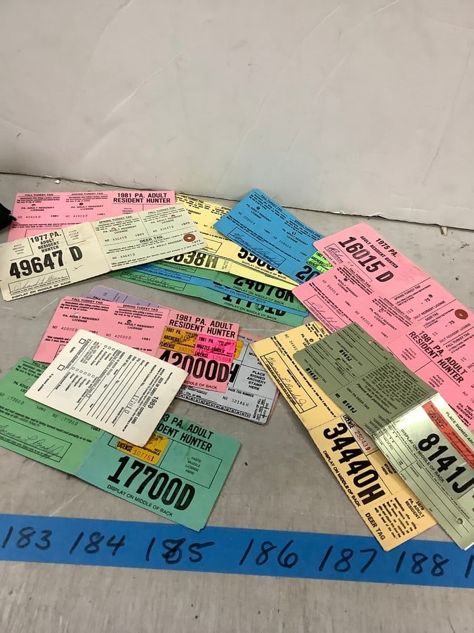 large amount vintage huntin liscense (1 of 1)