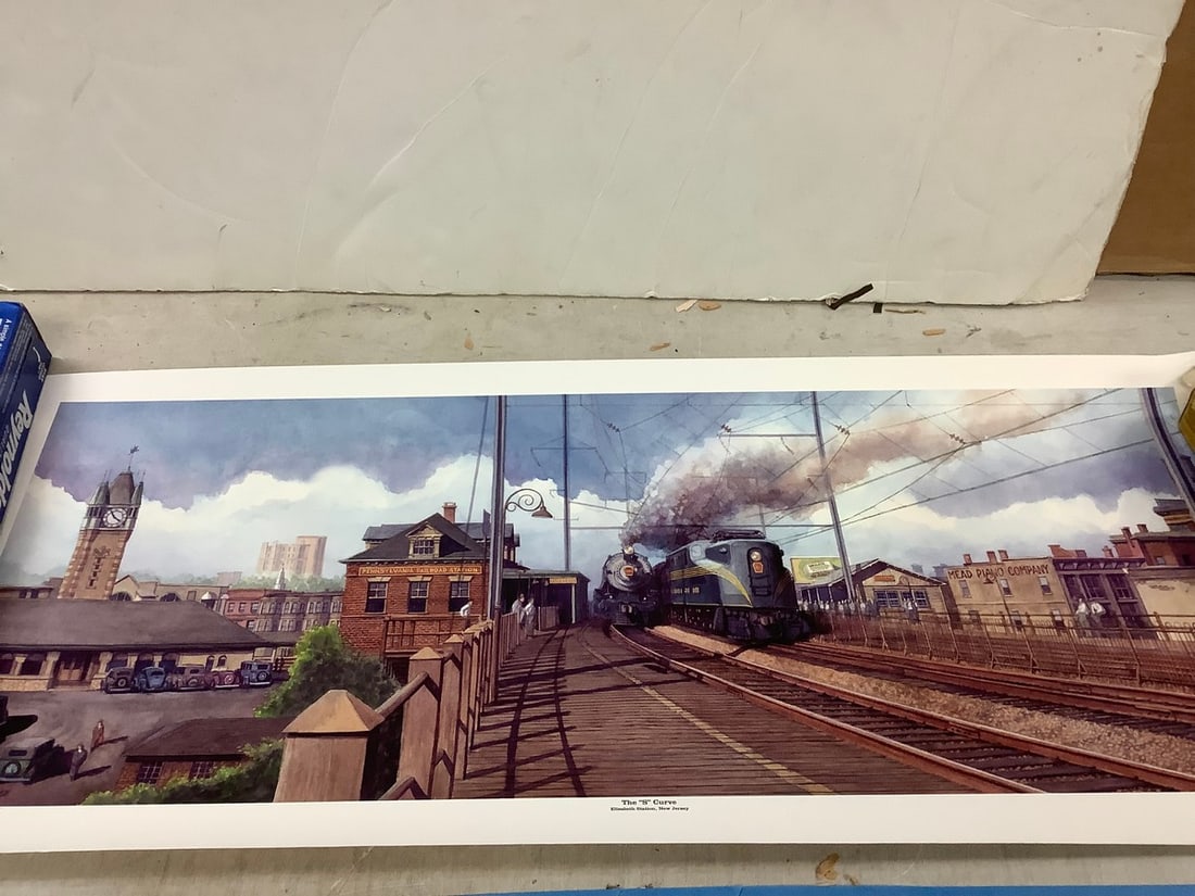 signed train print the s curve and numbered 36x14 (1 of 1)