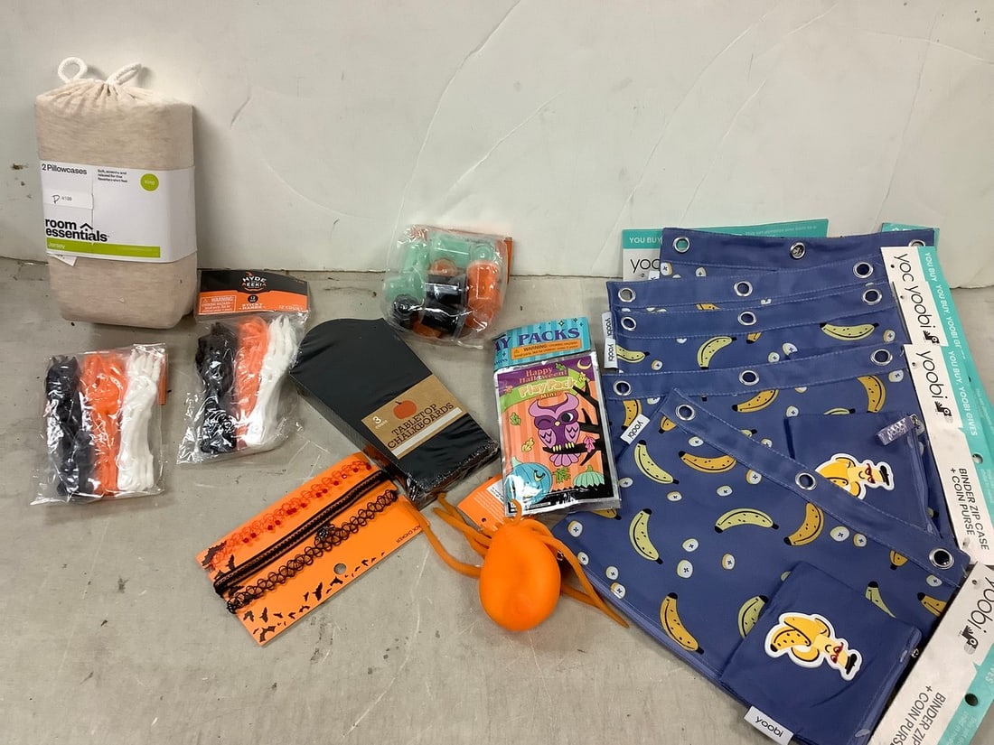 Lot of pencil cases, halloween themed decor, pillowcases, and more (1 of 1)