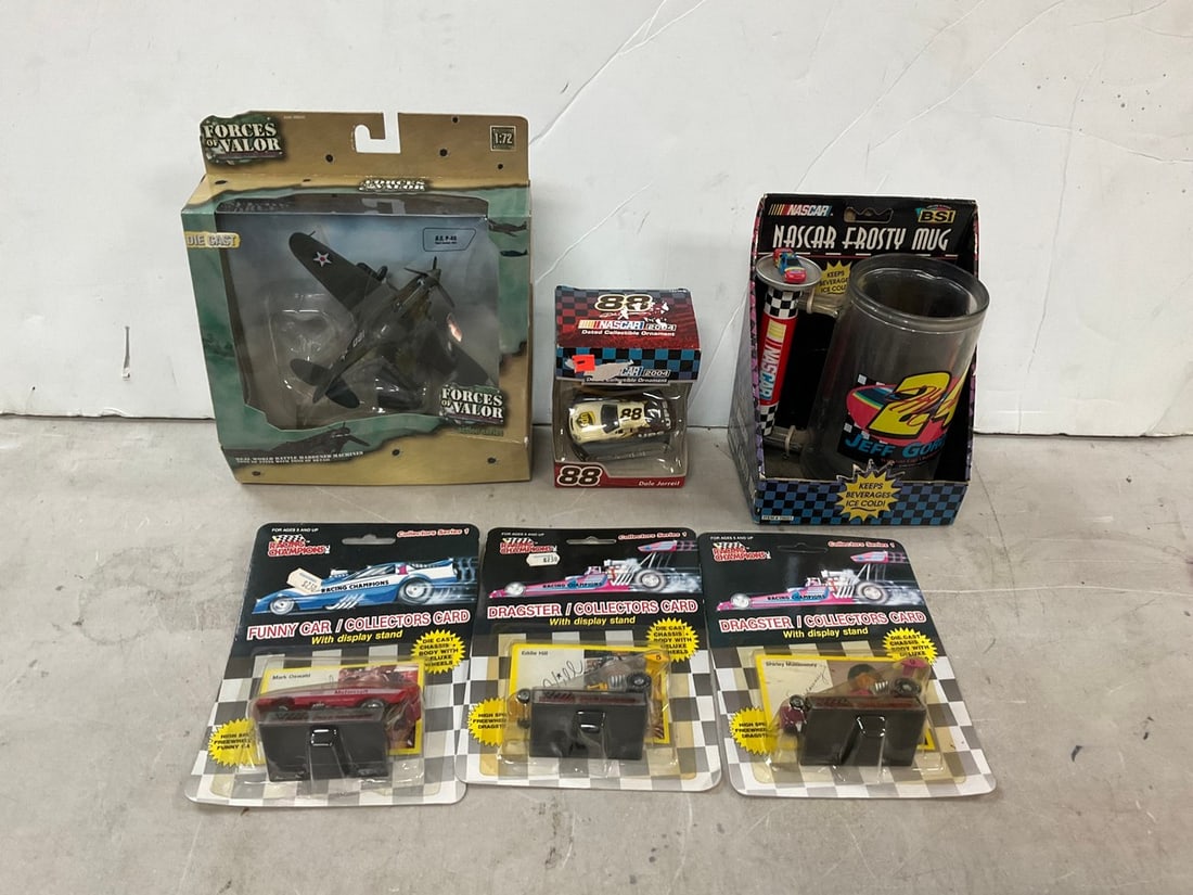 Nascar mug/car, Racing Champions collectibles, Forces of Valor Plane: Nascar mug/car, Racing Champions collectibles, Forces of Valor Plane